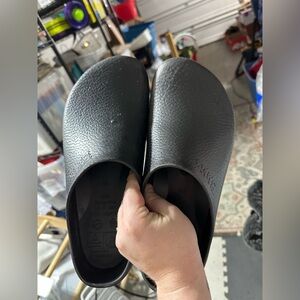 Men's Black Slip-On Clog Sandals